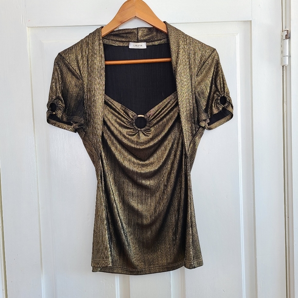 VINTAGE - Gold sparkle top - Picture 10 of 14